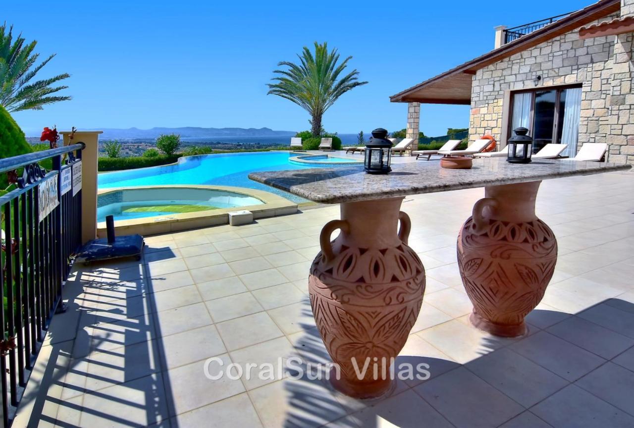 Elite Amazing Villa With Heated Pool By Coral Sun Villas Polis Exterior foto