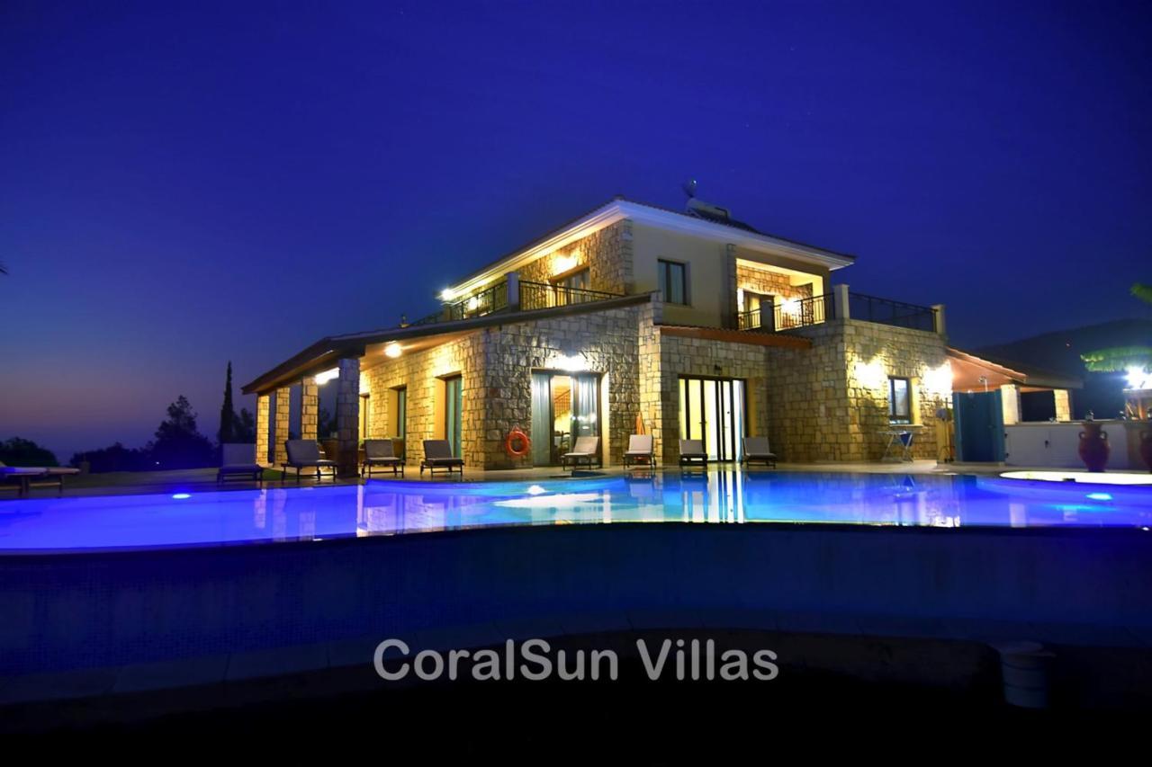 Elite Amazing Villa With Heated Pool By Coral Sun Villas Polis Exterior foto